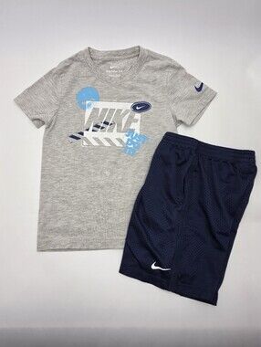 Nike boys' graphic tee and athletic shorts size 6-7